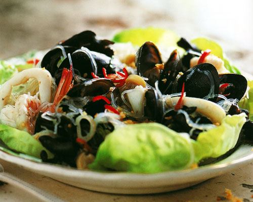 Hot and Sour Vermicelli with Mixed Seafood Recipe