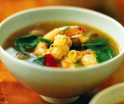Hot and Sour Shrimps Soup Recipe