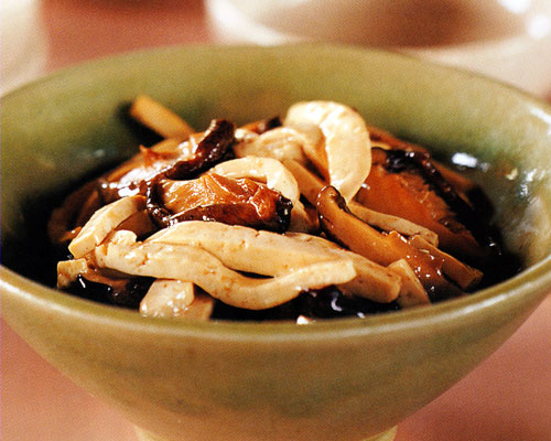 Braised Tofu with Chinese Mushrooms Recipe – Asian Recipes and Cooking