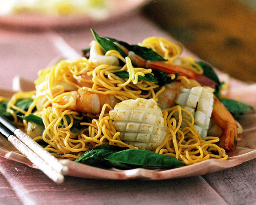 Egg Noodles with Seafood Recipe