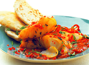 Poached Fish in Spicy Tomato Sauce Recipe