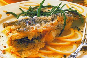 Sea Bass in a Salt Crust